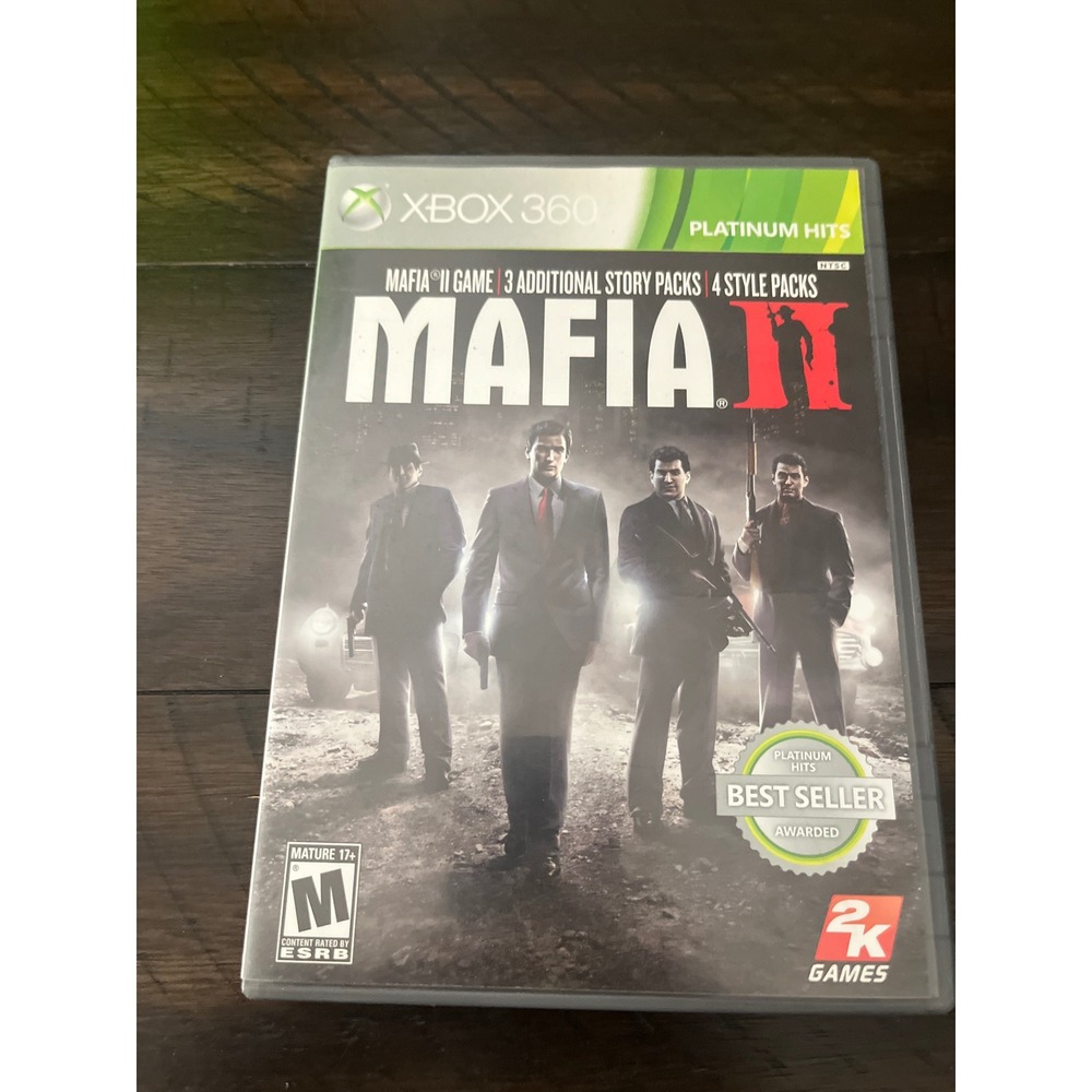 Mafia II Platinum Hits Xbox 360 2-Disc Set with Add-On Content Manual and Map